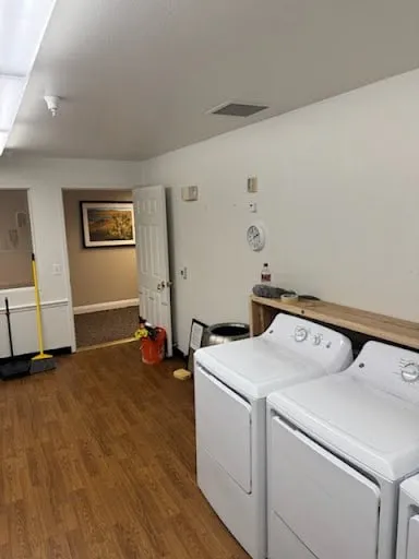 Commercial laundry room maintenance and appliance area repair photo