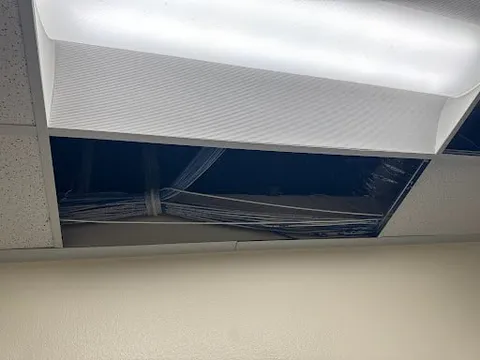 Commercial suspended ceiling and wiring access repair photo
