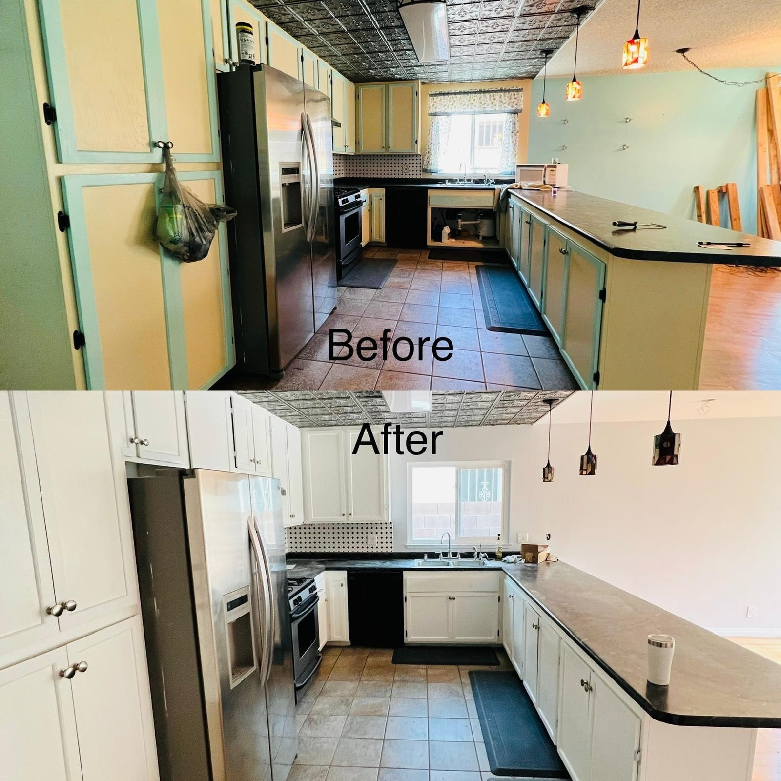 Before and after home repair in Las Vegas
